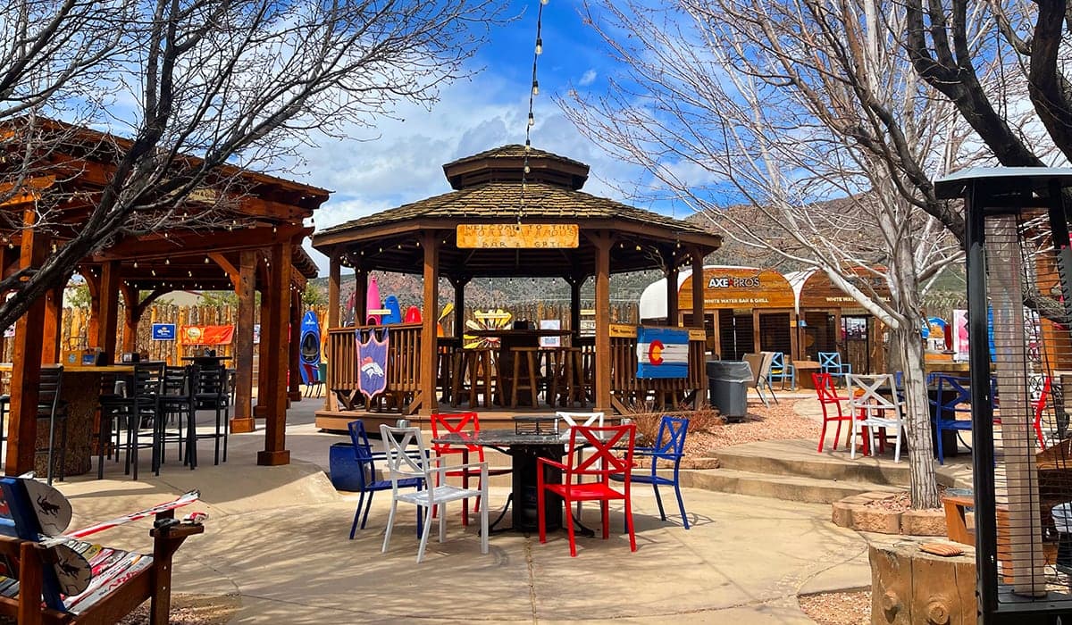 Exterior view of Whitewater Bar & Grill on Highway 50