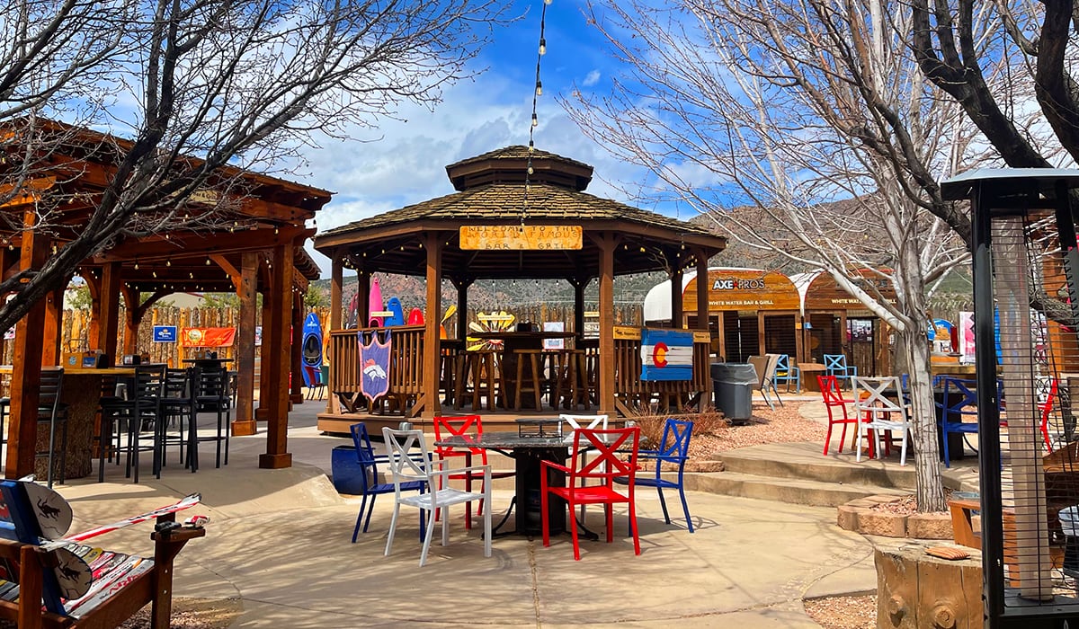 Exterior view of Whitewater Bar & Grill on Highway 50